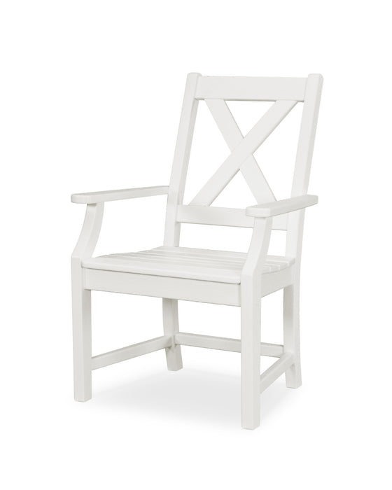 POLYWOOD Braxton Dining Arm Chair in Vintage White