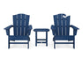POLYWOOD Wave Collection 3-Piece Set in Navy