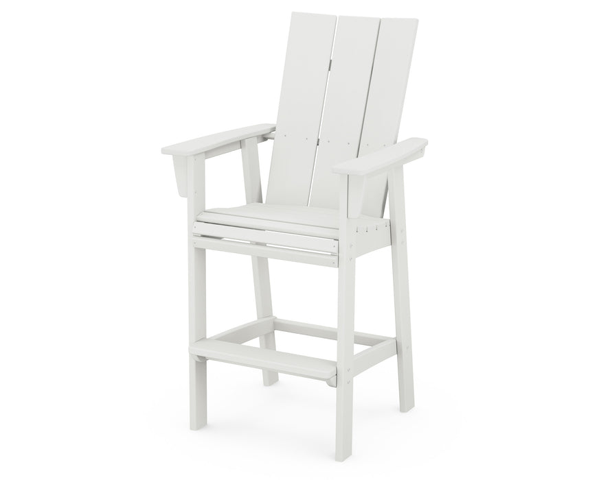 POLYWOOD® Modern Curveback Adirondack Bar Chair in Vintage White