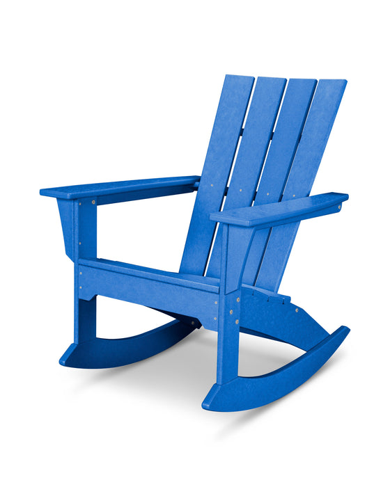 POLYWOOD Quattro Adirondack Rocking Chair in Pacific Blue