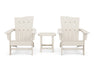 POLYWOOD Wave 3-Piece Adirondack Chair Set in Sand