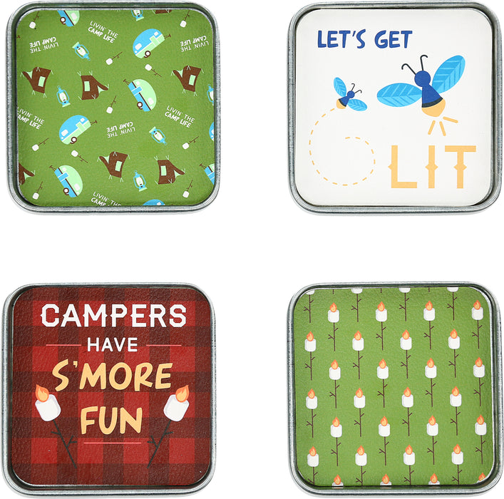 Camp  4" (4 Piece) Coaster Set
