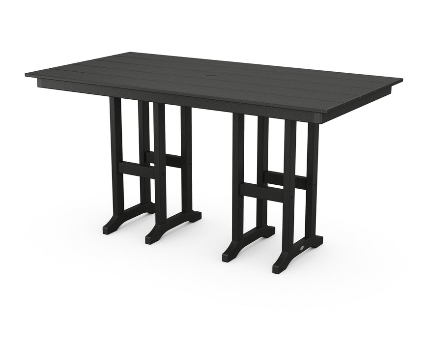 POLYWOOD Farmhouse 37" x 72" Counter Table in Black
