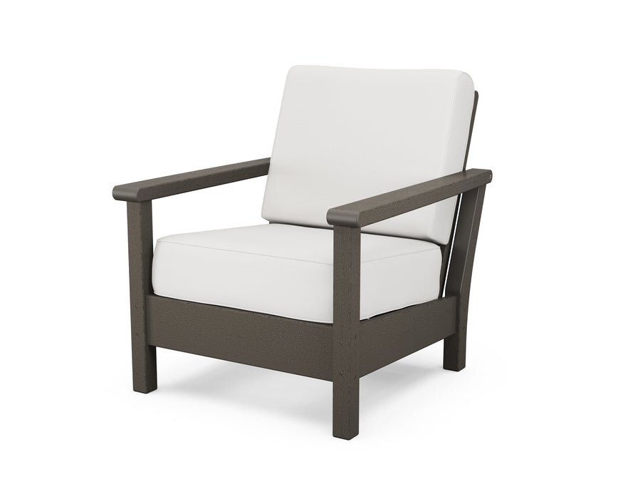 POLYWOOD Harbour Deep Seating Chair in Sand with Sesame fabric