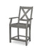 POLYWOOD Braxton Counter Arm Chair in Slate Grey