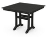 POLYWOOD Farmhouse Trestle 37" Dining Table in Black