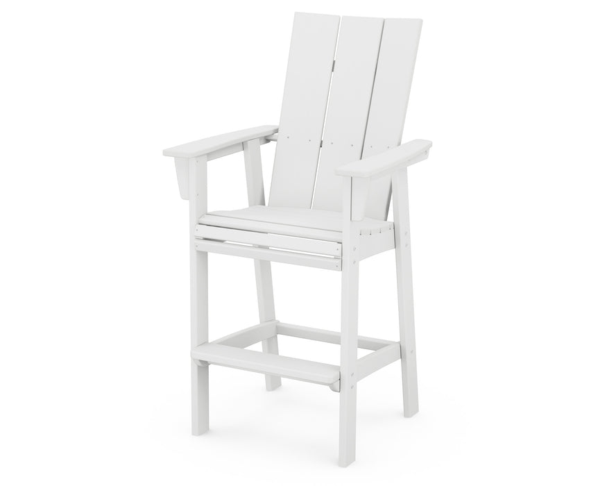 POLYWOOD® Modern Curveback Adirondack Bar Chair in White