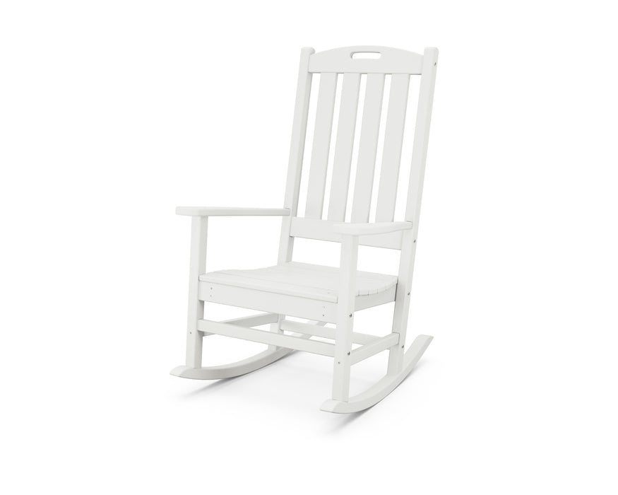POLYWOOD Nautical Porch Rocking Chair in Vintage White