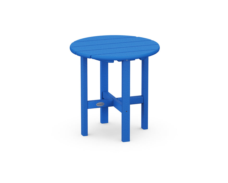 POLYWOOD Round 18" Side Table in Pacific Blue