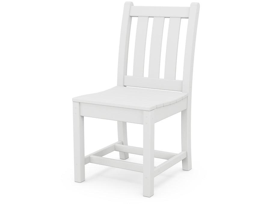 POLYWOOD Traditional Garden Dining Side Chair in White