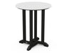 POLYWOOD® Contempo 24" Round Dining Table in Black/ White