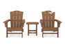 POLYWOOD Wave Collection 3-Piece Set in Teak