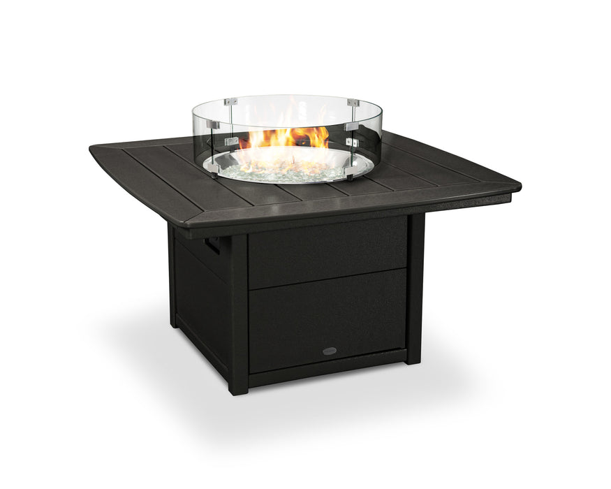 POLYWOOD Nautical 42" Fire Pit Table in Black