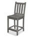 POLYWOOD Traditional Garden Counter Side Chair in Slate Grey