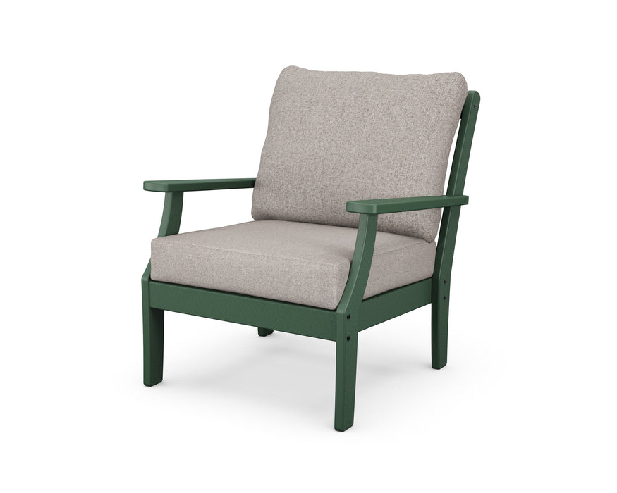 POLYWOOD Braxton Deep Seating Chair in Vintage Sahara with Natural Linen fabric