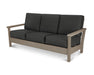 POLYWOOD Harbour Deep Seating Sofa in Vintage Sahara with Spectrum Carbon fabric