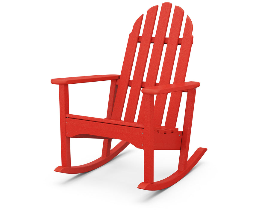 POLYWOOD Classic Adirondack Rocking Chair in Sunset Red