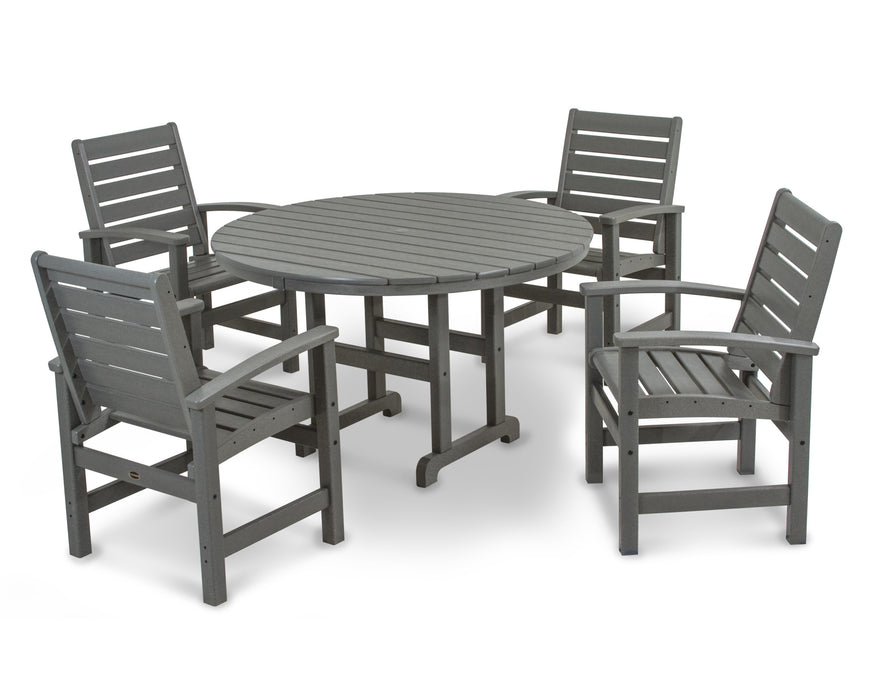 POLYWOOD Signature 5-Piece Dining Set in Slate Grey