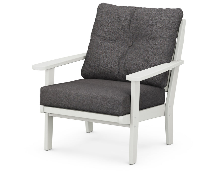 POLYWOOD Lakeside Deep Seating Chair in Vintage Sahara with Natural Linen fabric