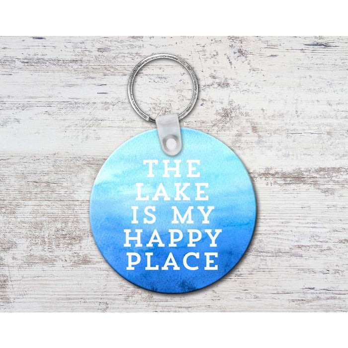 Lake Is My Happy Place Keychain