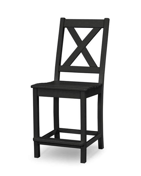 POLYWOOD Braxton Counter Side Chair in Black
