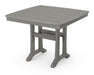 POLYWOOD Nautical Trestle 37" Dining Table in Slate Grey