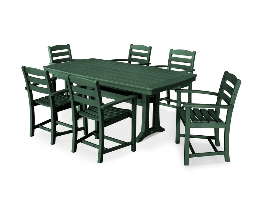 POLYWOOD 7 Piece La Casa Arm Chair Dining Set in Green