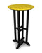 POLYWOOD Contempo 24" Round Bar Table in Black / Lemon