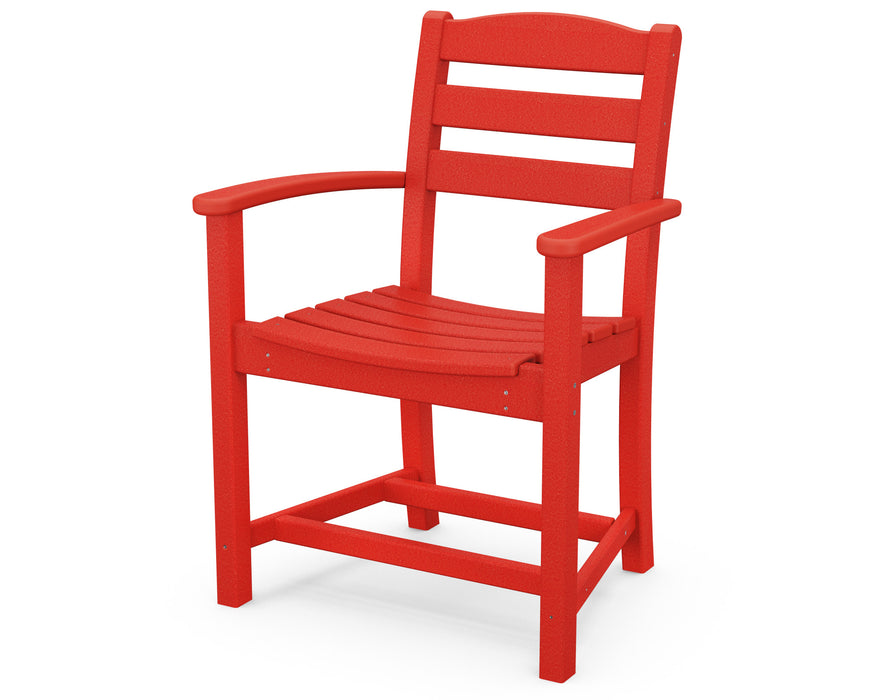 POLYWOOD La Casa Café Dining Arm Chair in Sunset Red