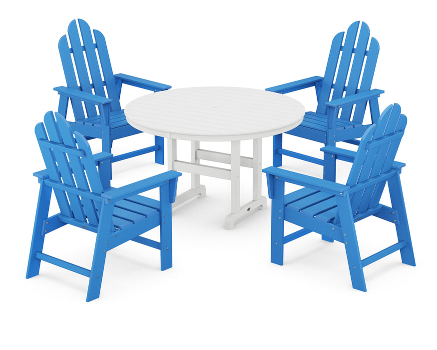 POLYWOOD Long Island 5-Piece Dining Set in Pacific Blue