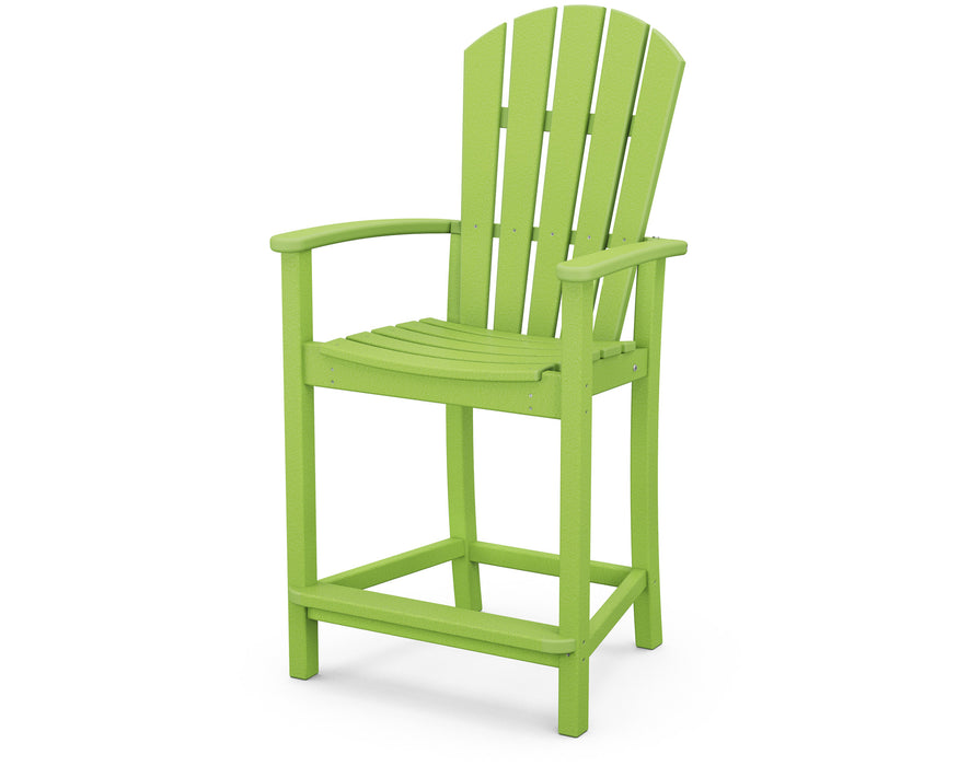 POLYWOOD Palm Coast Counter Chair in Lime