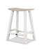 POLYWOOD® Contempo 24" Saddle Counter Stool in White / Sand