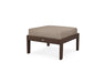POLYWOOD Braxton Deep Seating Ottoman in Slate Grey with Natural Linen fabric