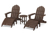 POLYWOOD Classic Oversized Adirondack 5-Piece Casual Set in Lime