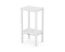POLYWOOD Two Shelf Bar Side Table in White