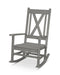 POLYWOOD Braxton Porch Rocking Chair in Slate Grey