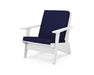 POLYWOOD Riviera Modern Lounge Chair in Sand with Ash Charcoal fabric