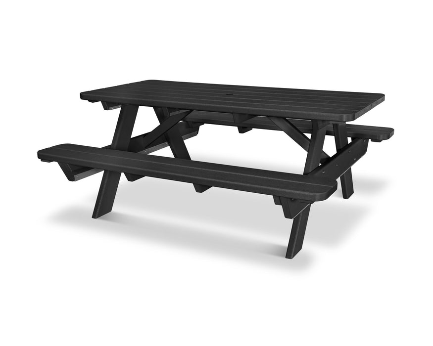 POLYWOOD Park 72" Picnic Table in Black
