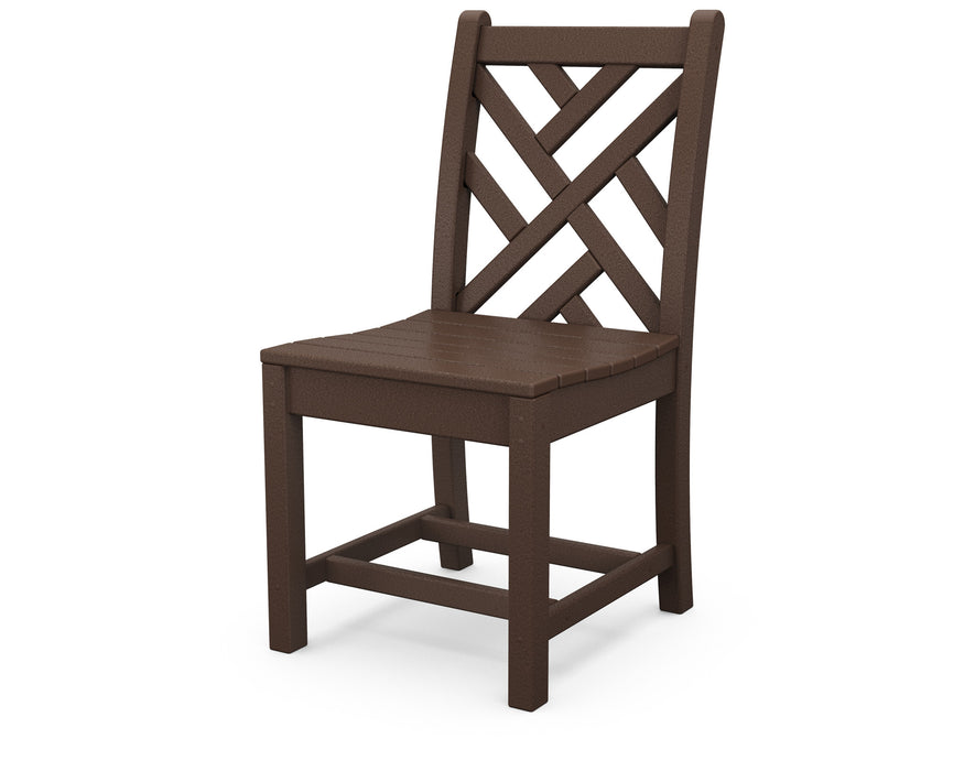 POLYWOOD Chippendale Dining Side Chair in Mahogany