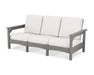POLYWOOD Club Sofa in Sand with Ash Charcoal fabric