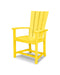POLYWOOD Quattro Adirondack Dining Chair in Lemon