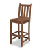 POLYWOOD Traditional Garden Bar Side Chair in Teak
