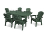 POLYWOOD 7 Piece Seashell Dining Set in Green
