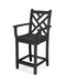 POLYWOOD Chippendale Counter Arm Chair in Black