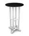 POLYWOOD Contempo 24" Round Bar Table in White / Black