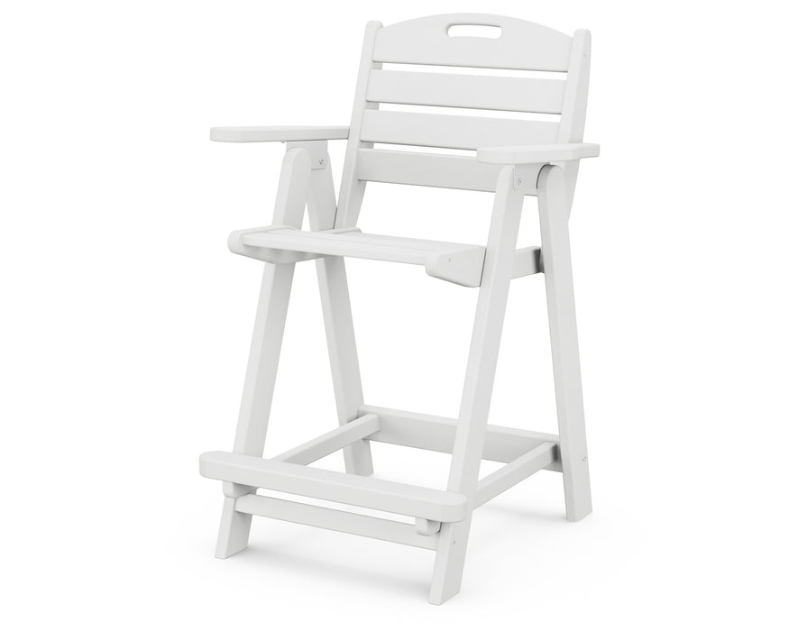 POLYWOOD Nautical Counter Chair in White