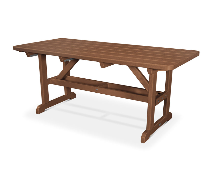 POLYWOOD Park 33" x 70" Harvester Picnic Table in Teak
