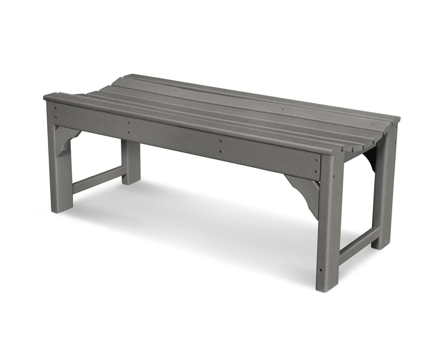 POLYWOOD Traditional Garden 48" Backless Bench in Slate Grey