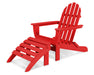POLYWOOD Classic Adirondack 2-Piece Set in Sunset Red