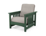 POLYWOOD Mission Chair in Green with Weathered Tweed fabric